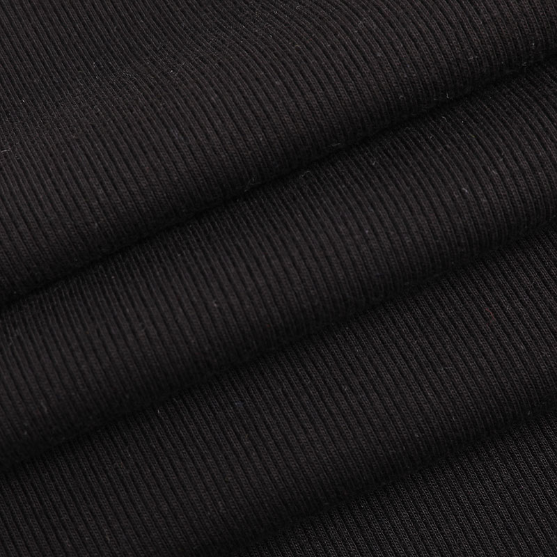Maglia a coste in spandex 2x2 interamente placcata 32s C/M + 30D
